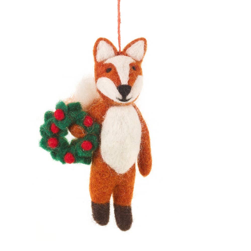 Finley Festive Fox Christmas Decoration