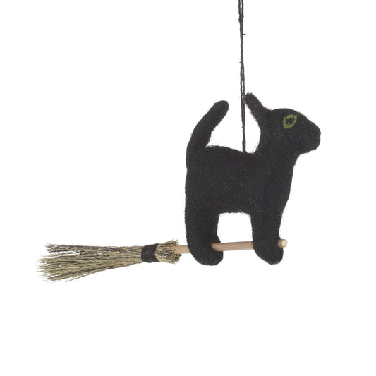 Flying Black Cat Halloween Decoration