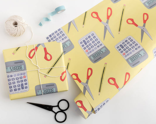 Boobies Calculator Gift Wrap