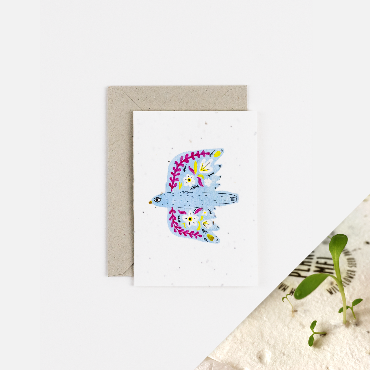 Blue Bird Plantable Notecard