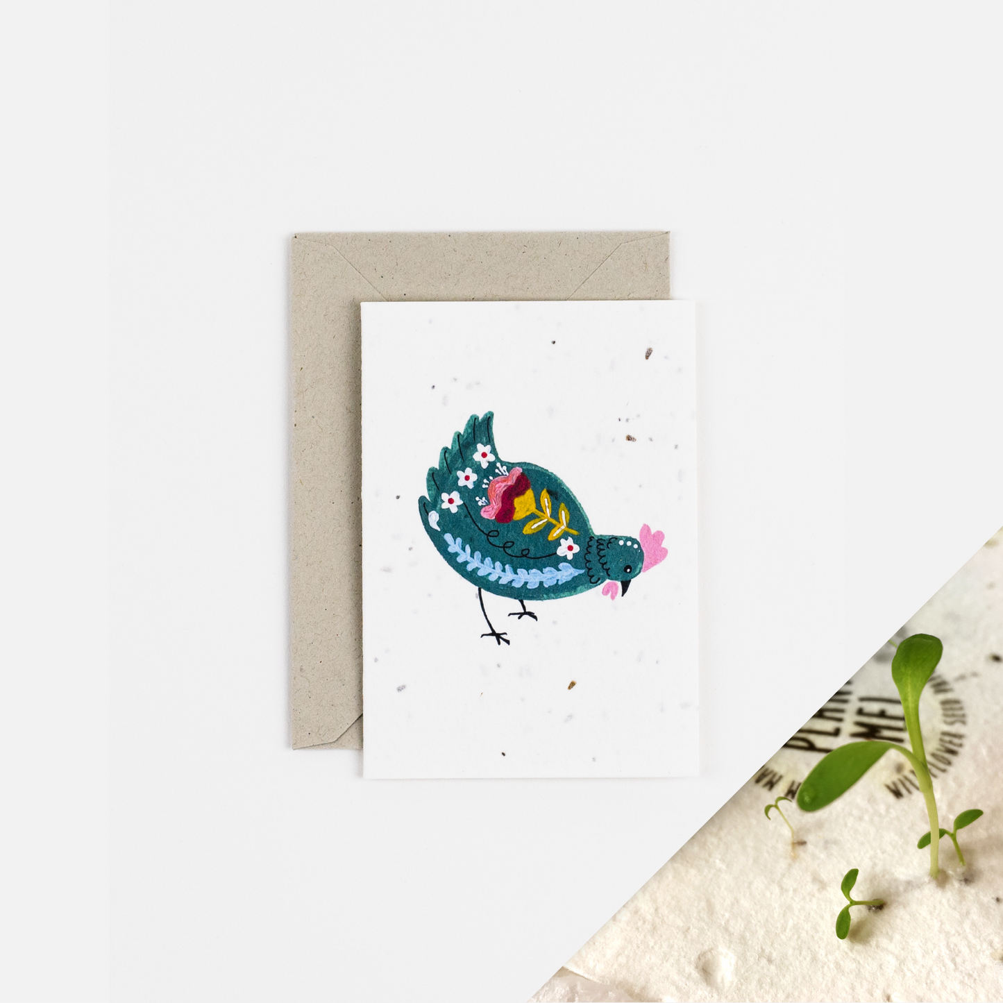 Pecking Chicken Plantable Notecard