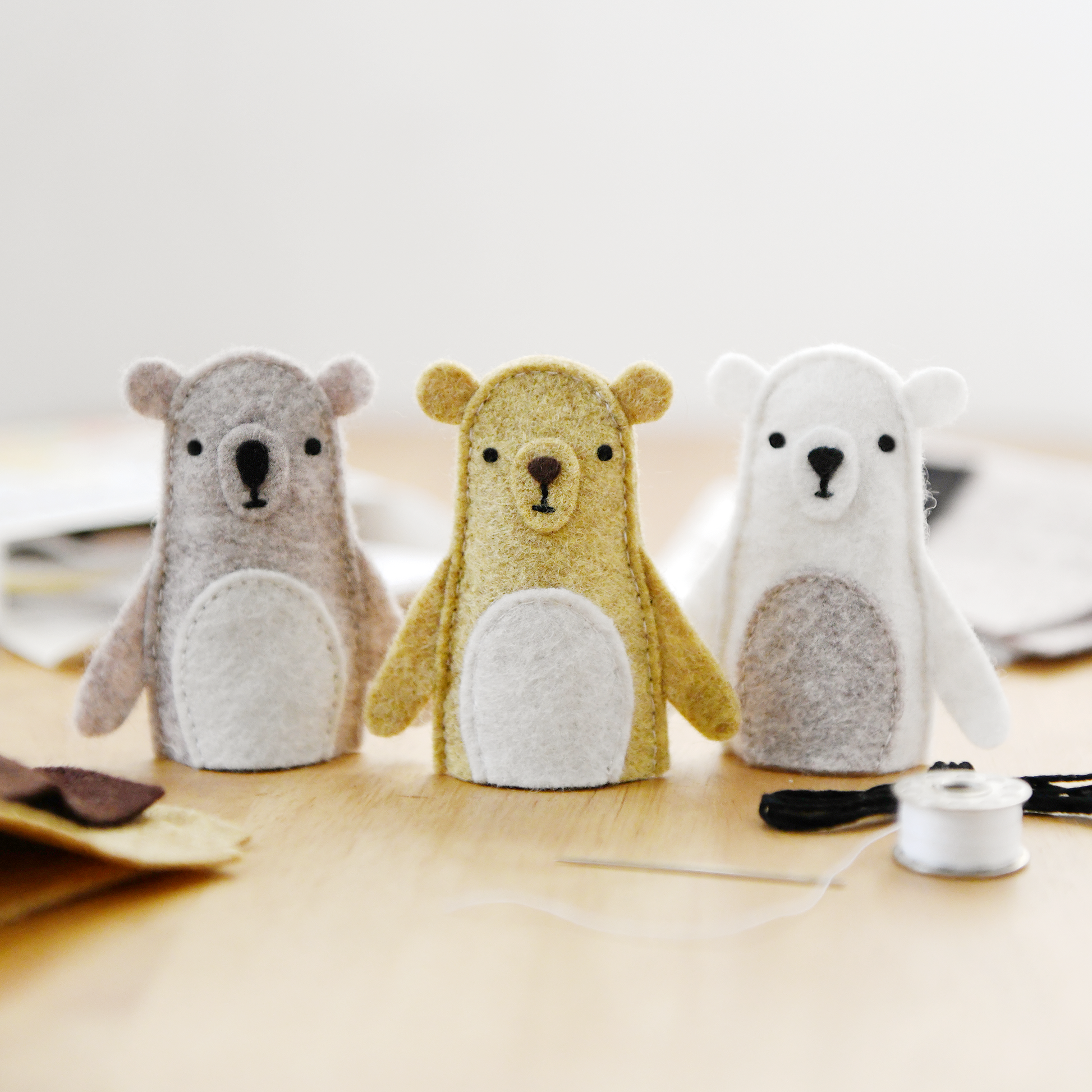 Make Your Own Bear Finger Puppets Craft Kit