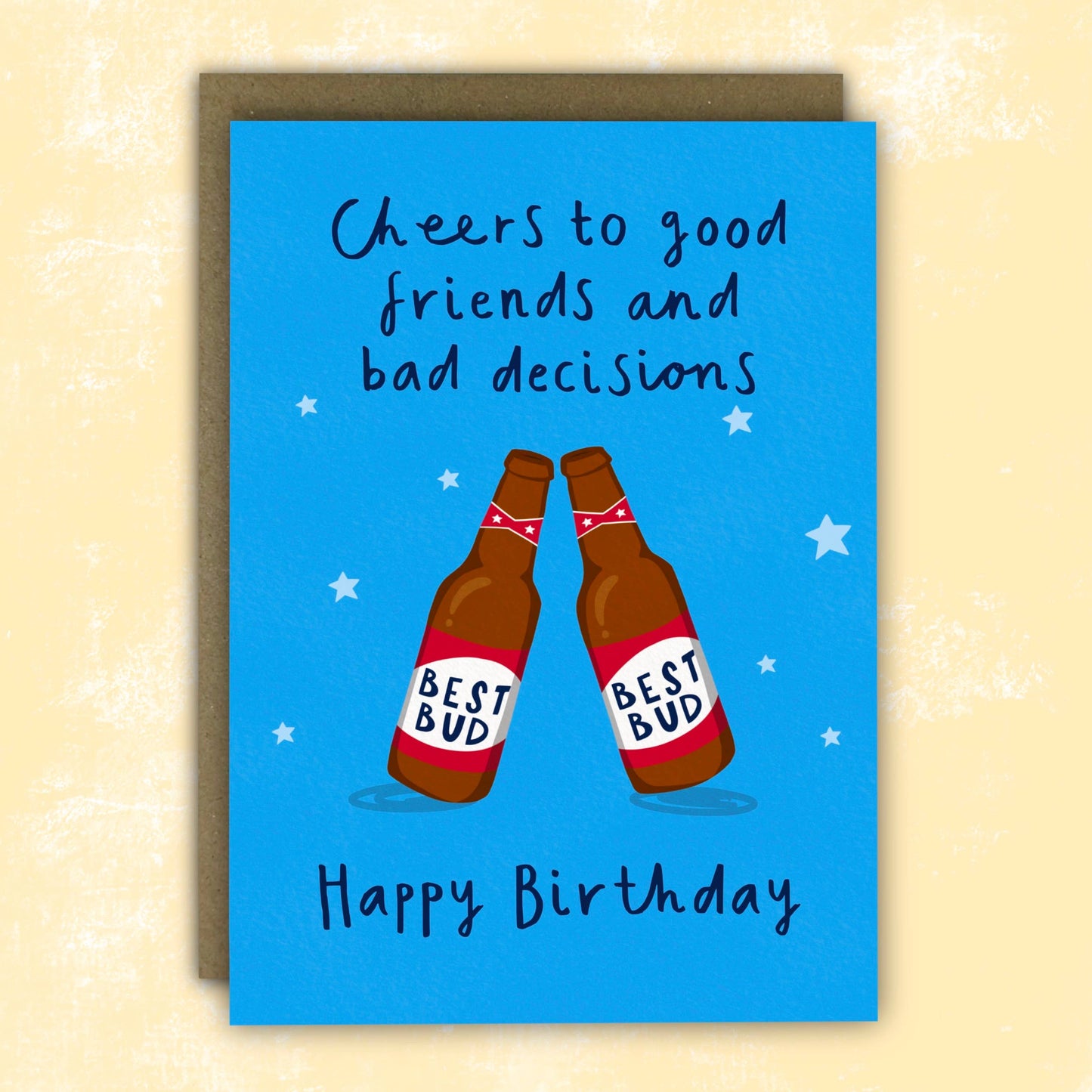 Funny Birthday Card - Best Buds Beer And Bad Decisions