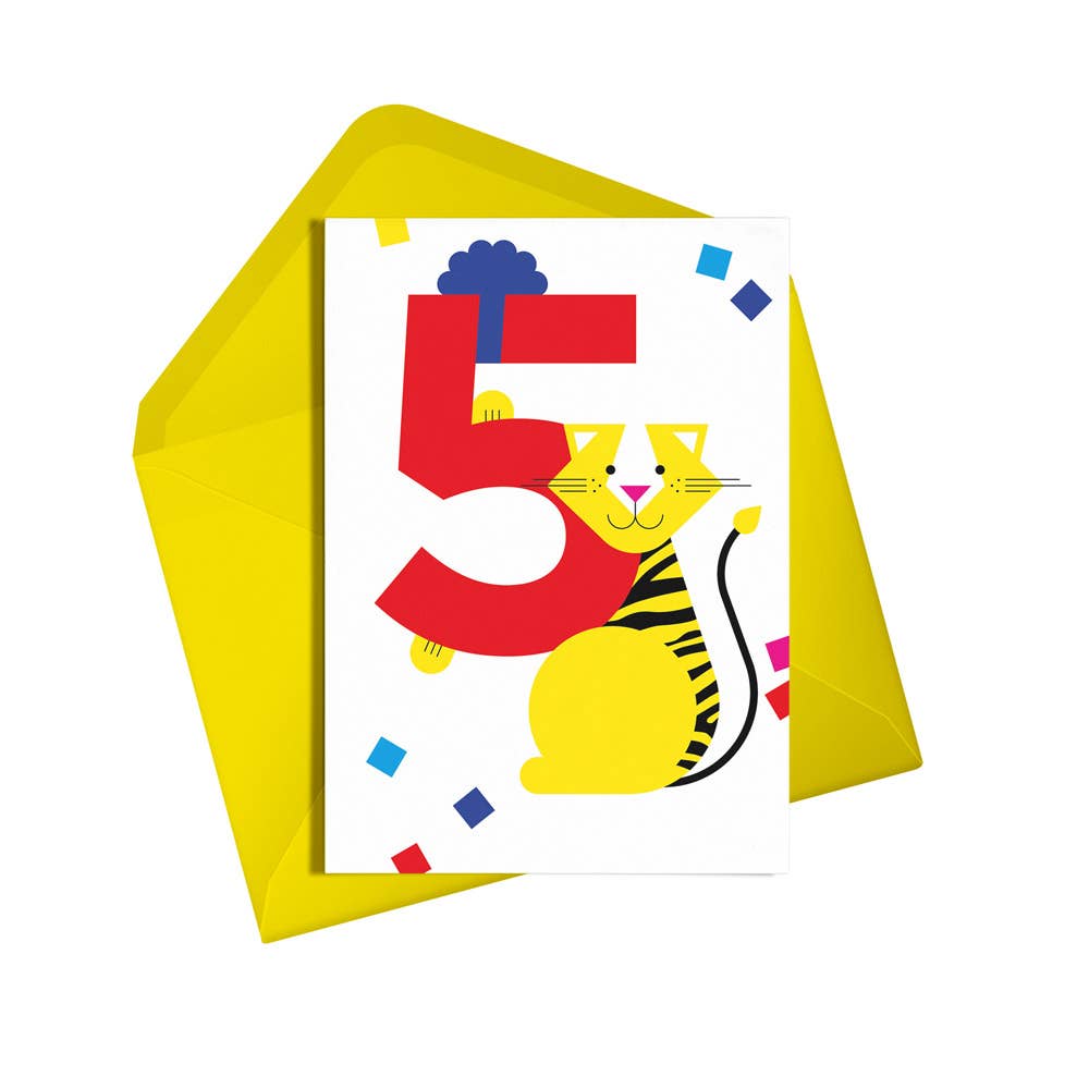 5th Birthday Tiger Card