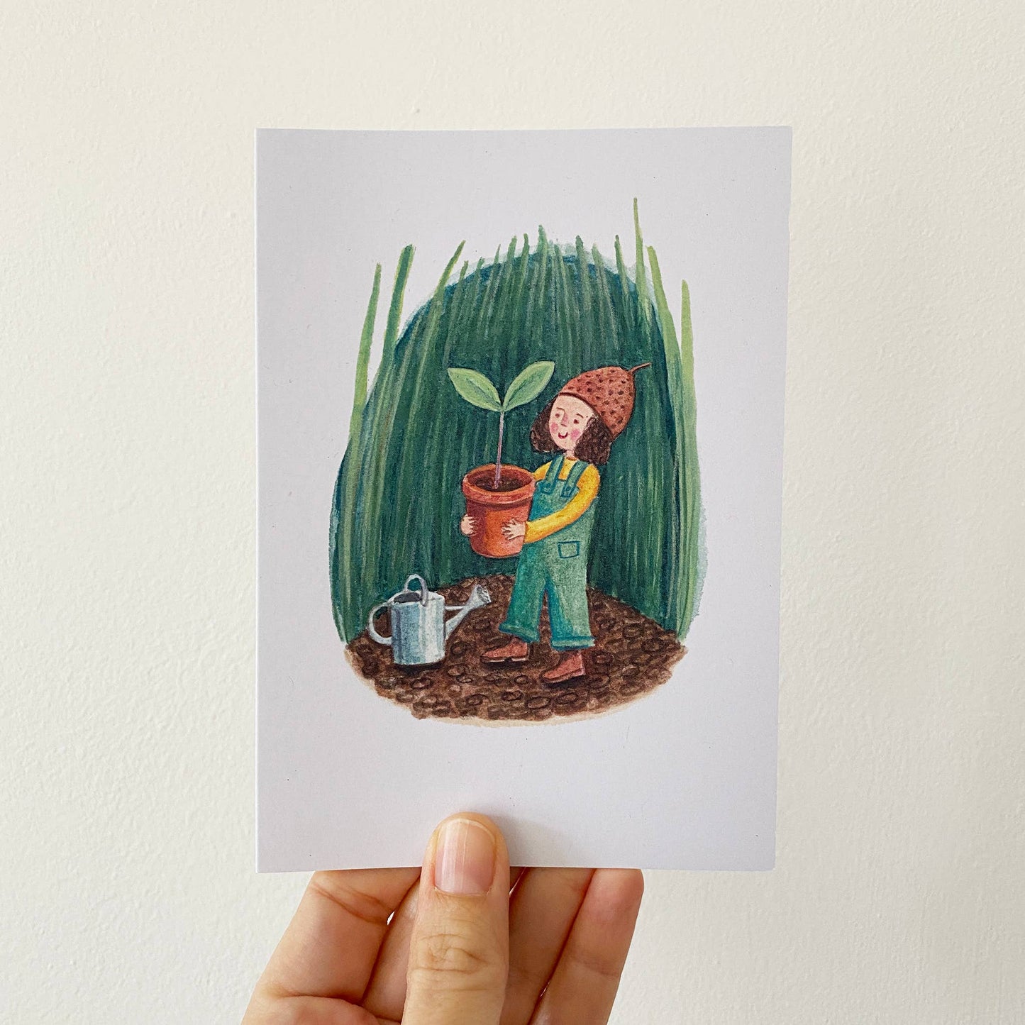 Planting Seedlings Greetings Card