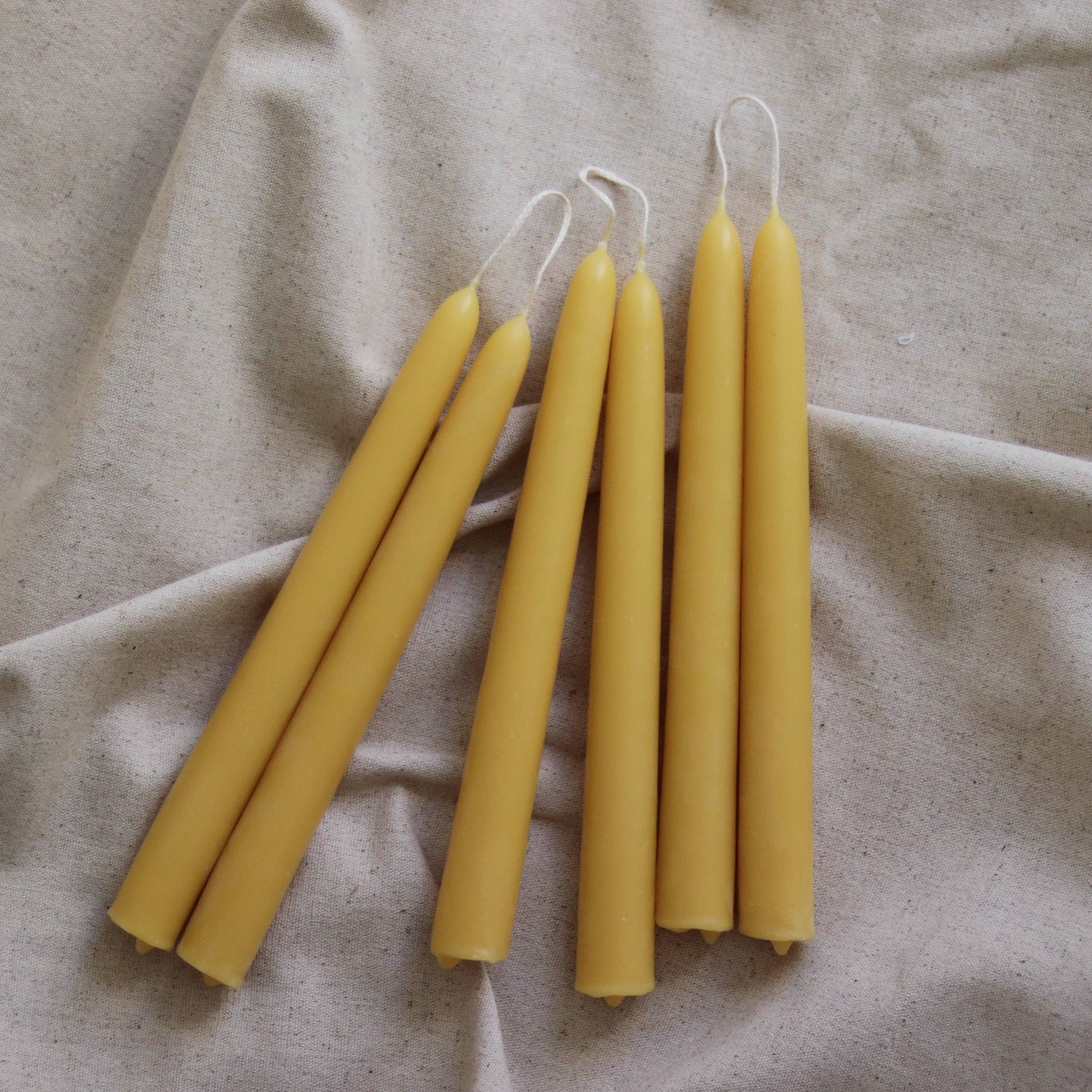 Eco & Sustainable Tapered Dinner Candles - Pure Beeswax