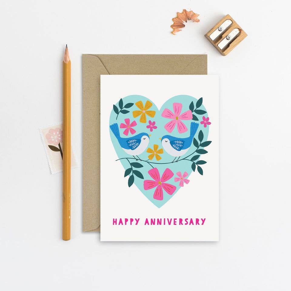 Lovebirds Anniversary Card