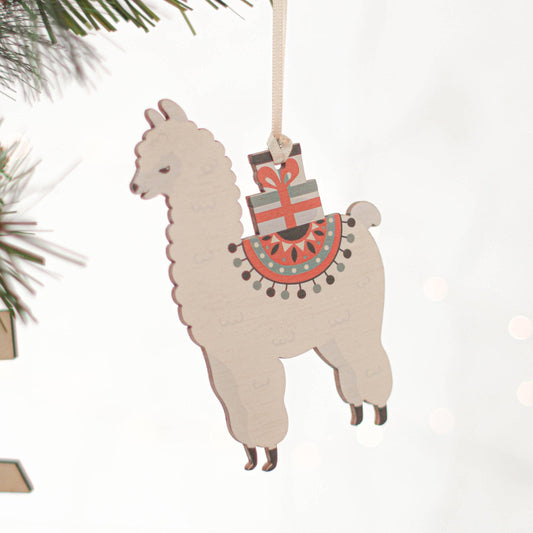 A very cute set of Llama hanging decorations. There will be no Llama dramas with this cute little set. Each wooden decoration has been laser-cut