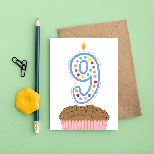 9th Birthday Greeting Card