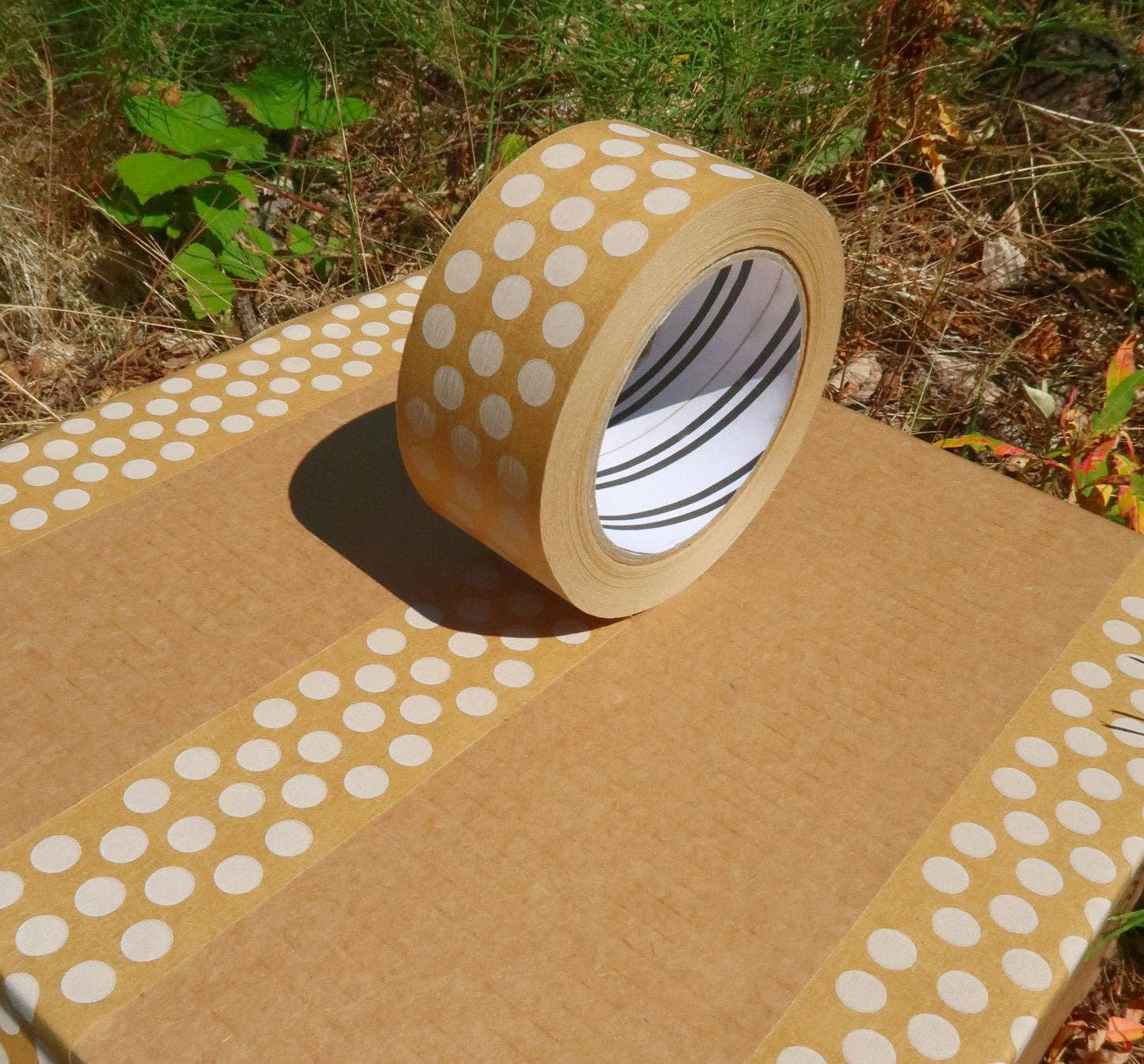 White Polka Dot Eco Friendly Paper Tape