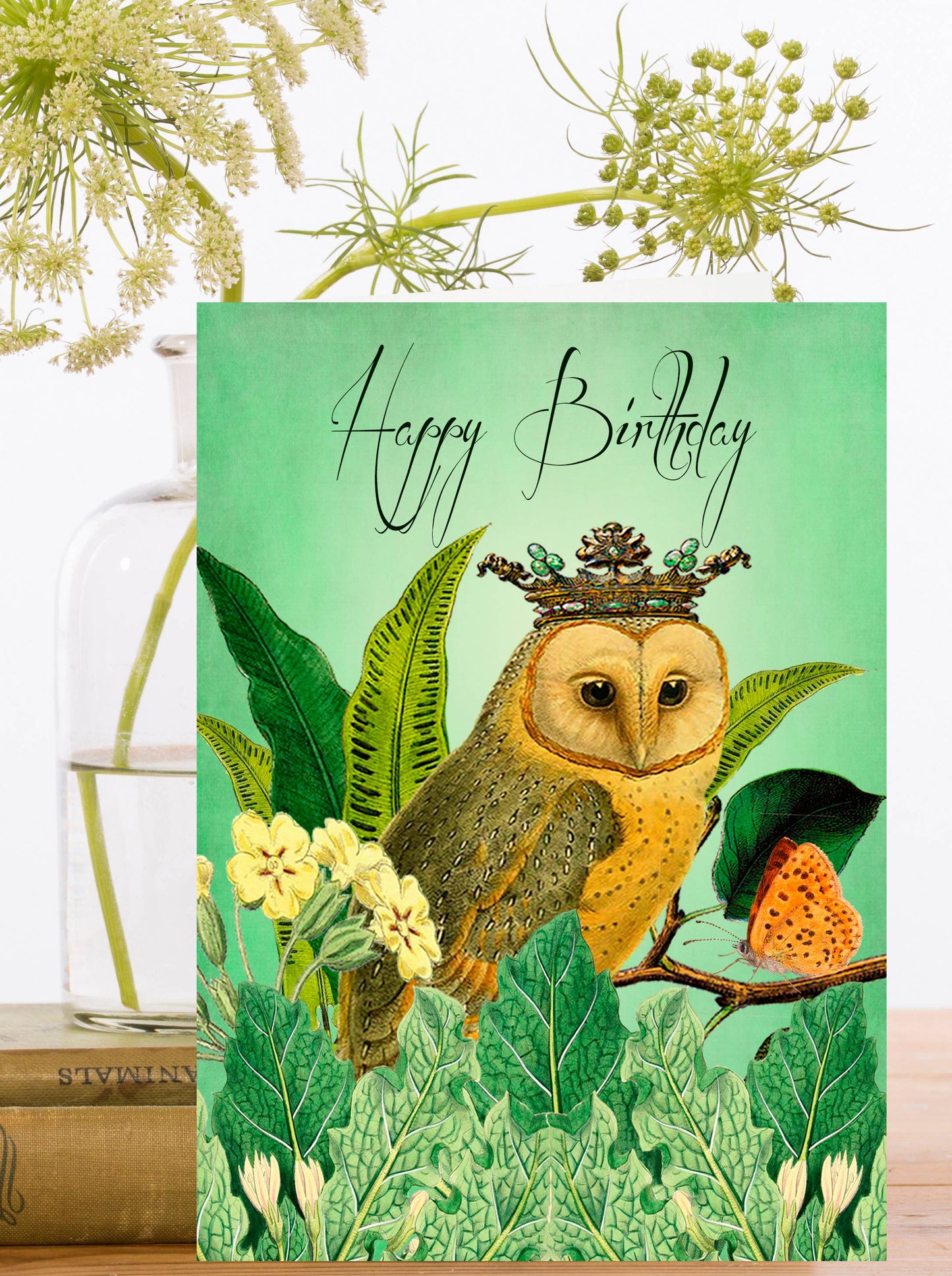 The Owl Garden Birthday Card