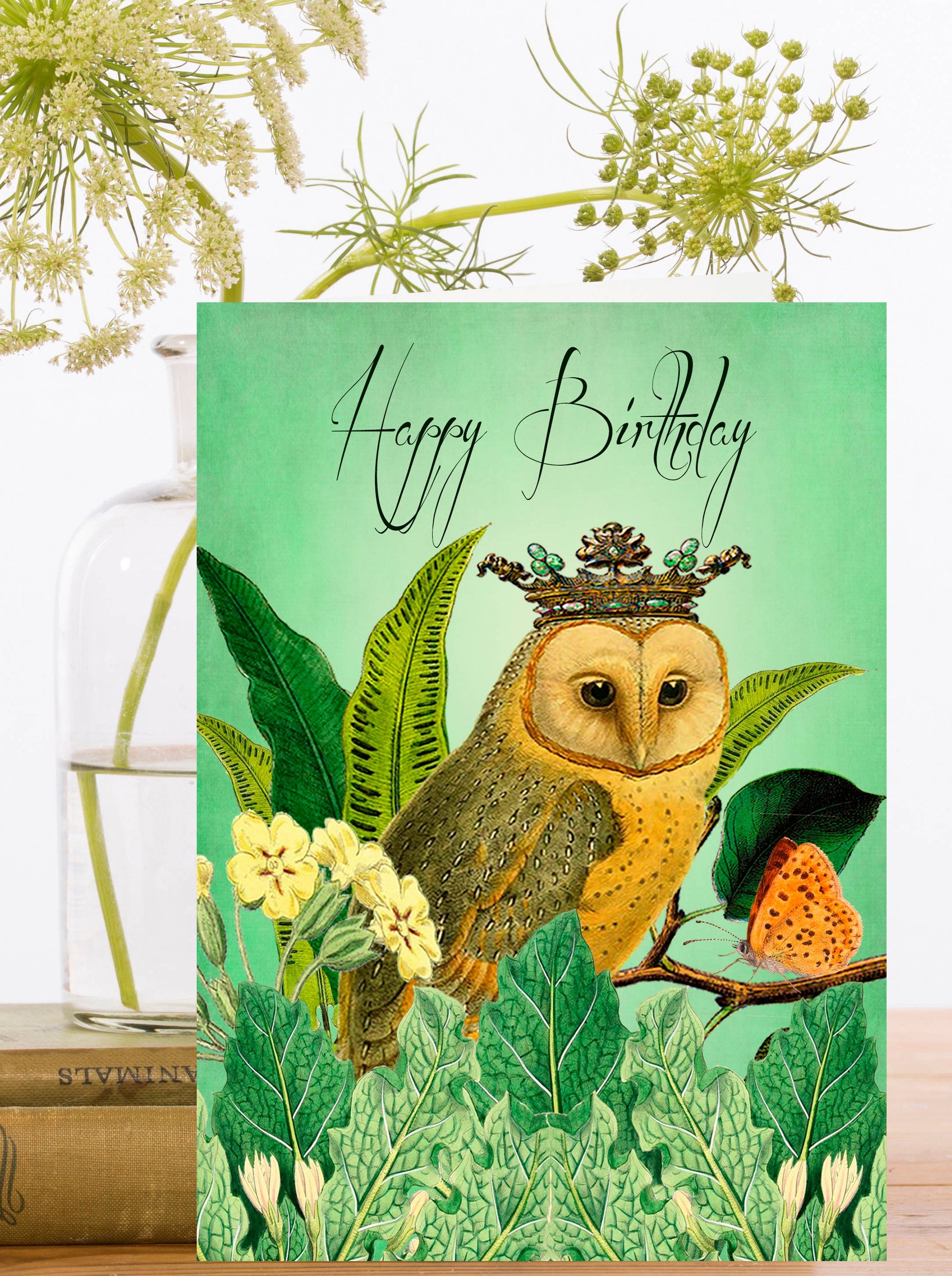 The Owl Garden Birthday Card