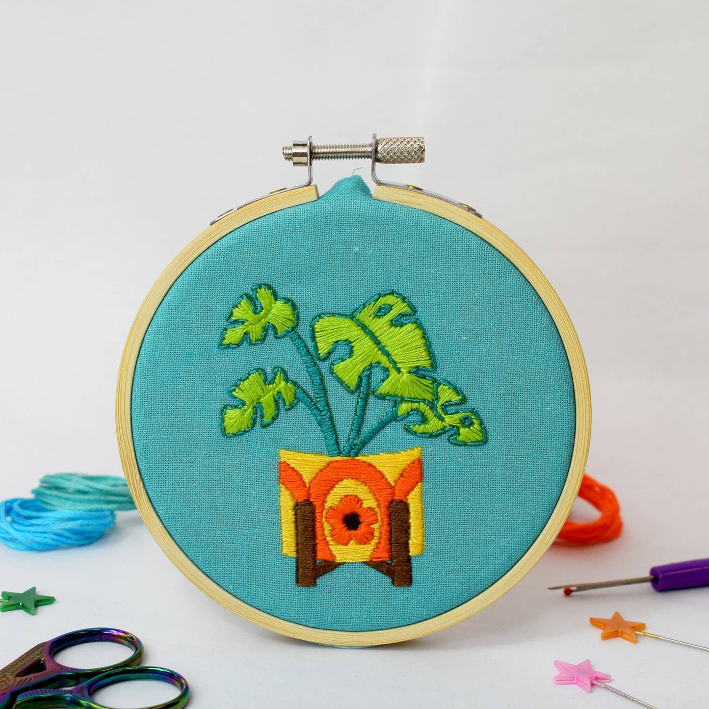 Monstera Mini Embroidery Kit