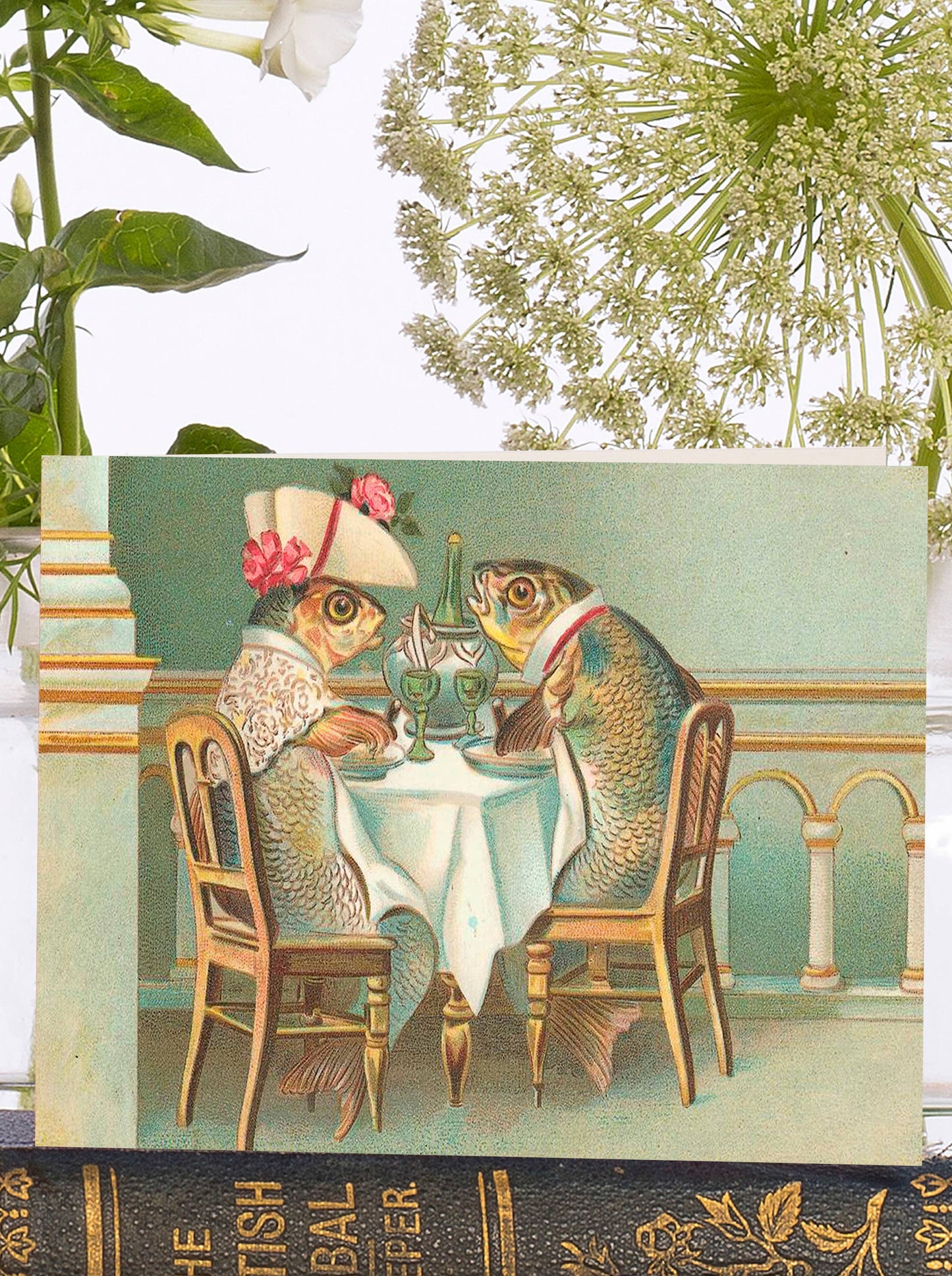 Dinner for Two Little Vintage Greeting Card