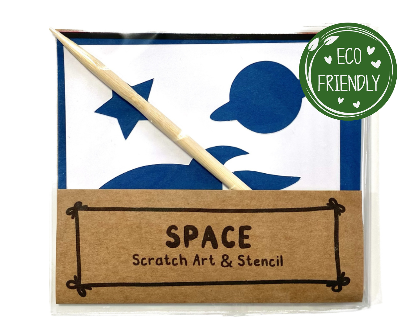 Space Scratch Art & Stencil Pack