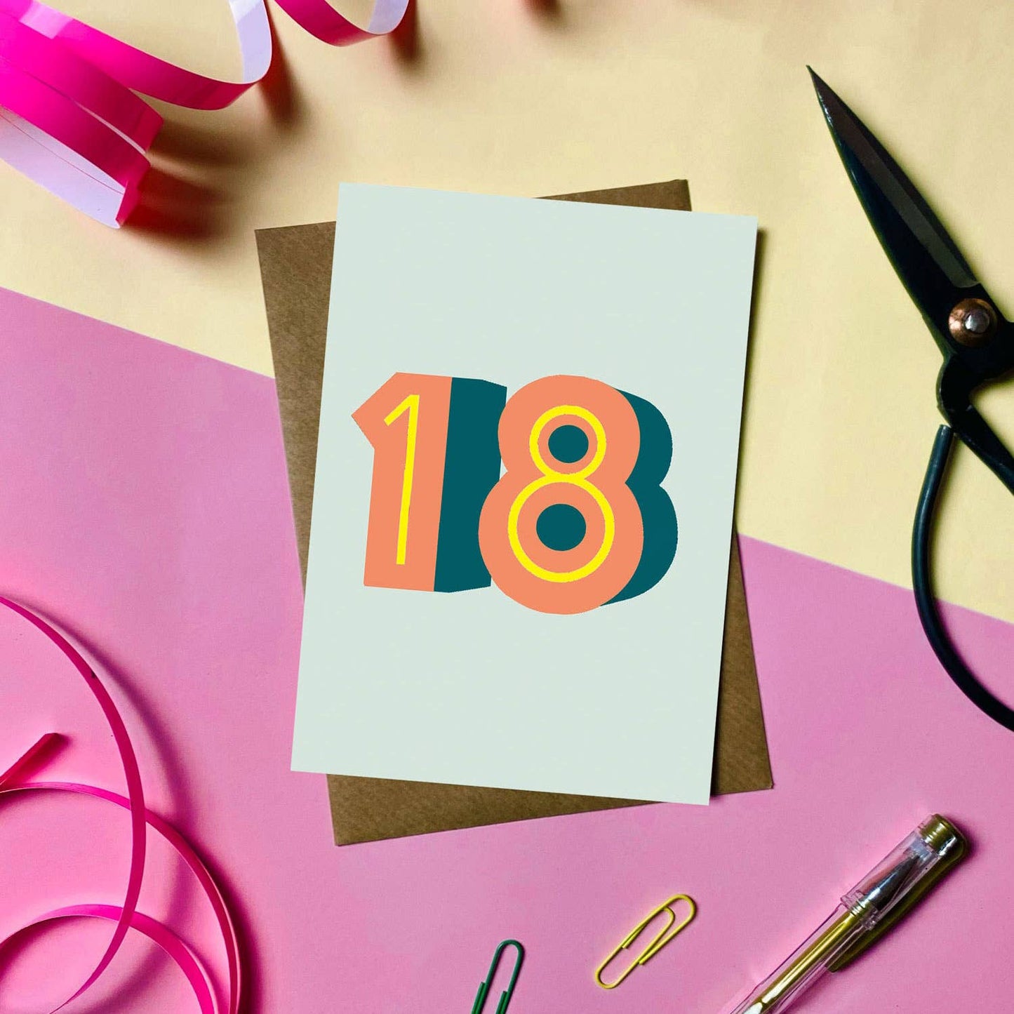 POP 18 Age Birthday Card