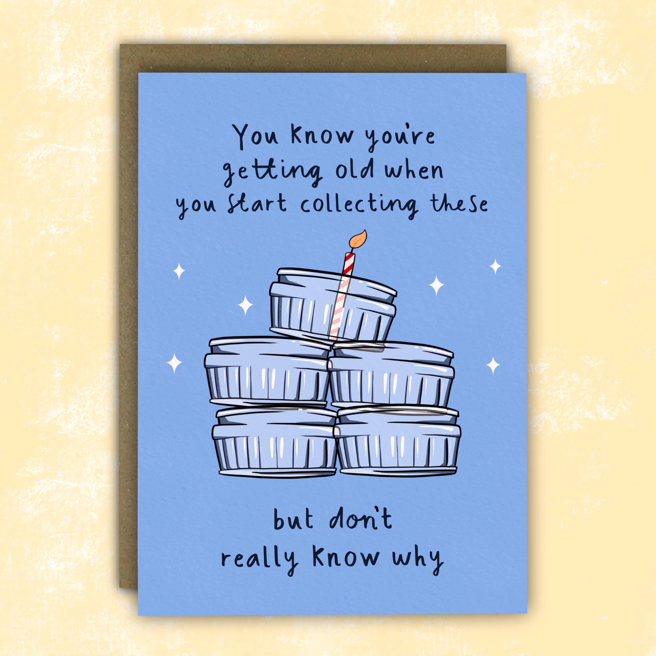 Funny Birthday Card - Gu Pots Glass Ramekin Collectiom: Naked – Forget 