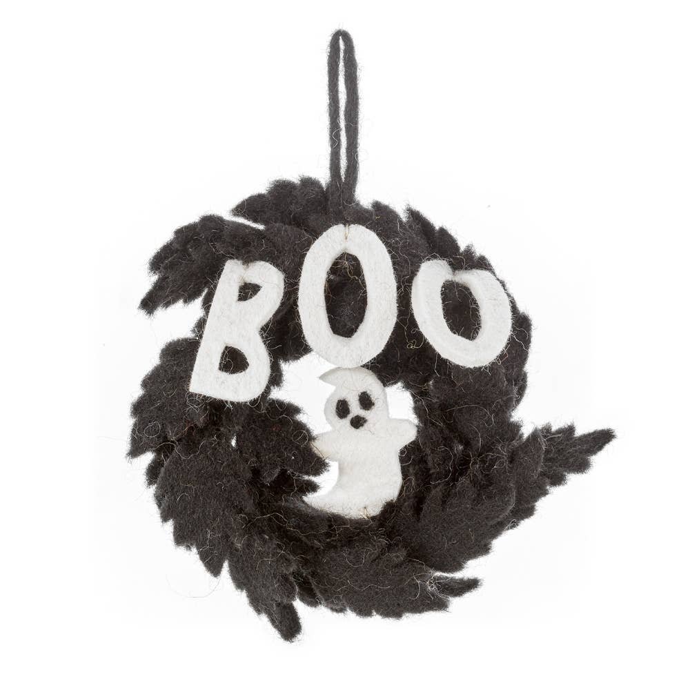 Spooky Ghost Wreath Halloween Decoration