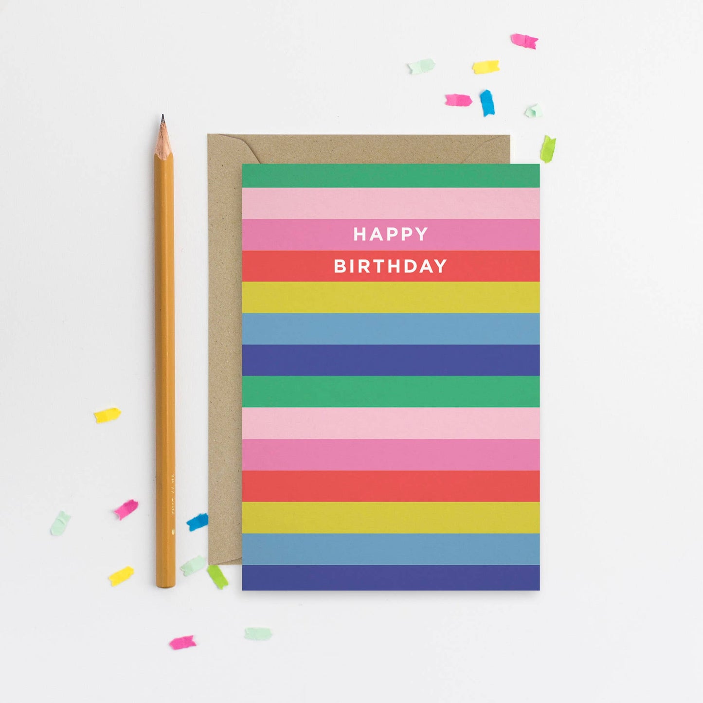 Stripes Birthday Card