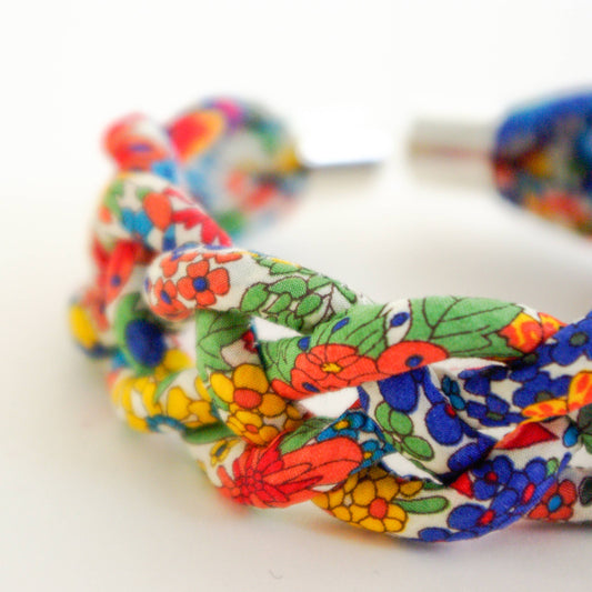 Braided Bangle - Meadow Flowers