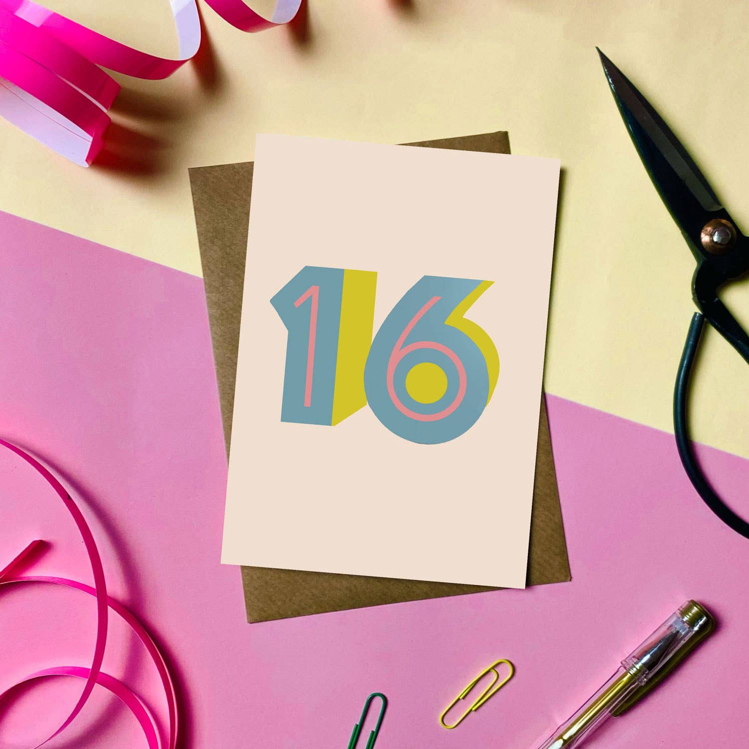 POP 16 Age Birthday Card