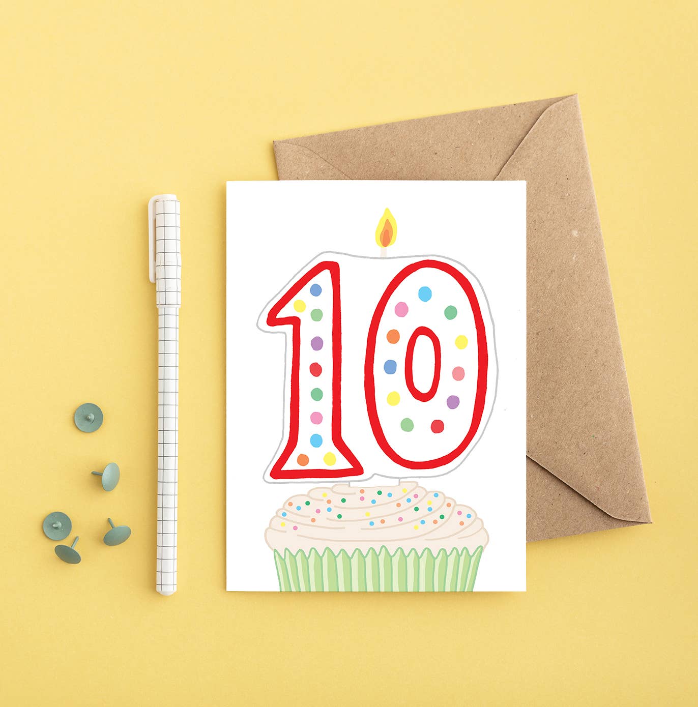 10th Birthday Greeting Card - You've got pen on your face