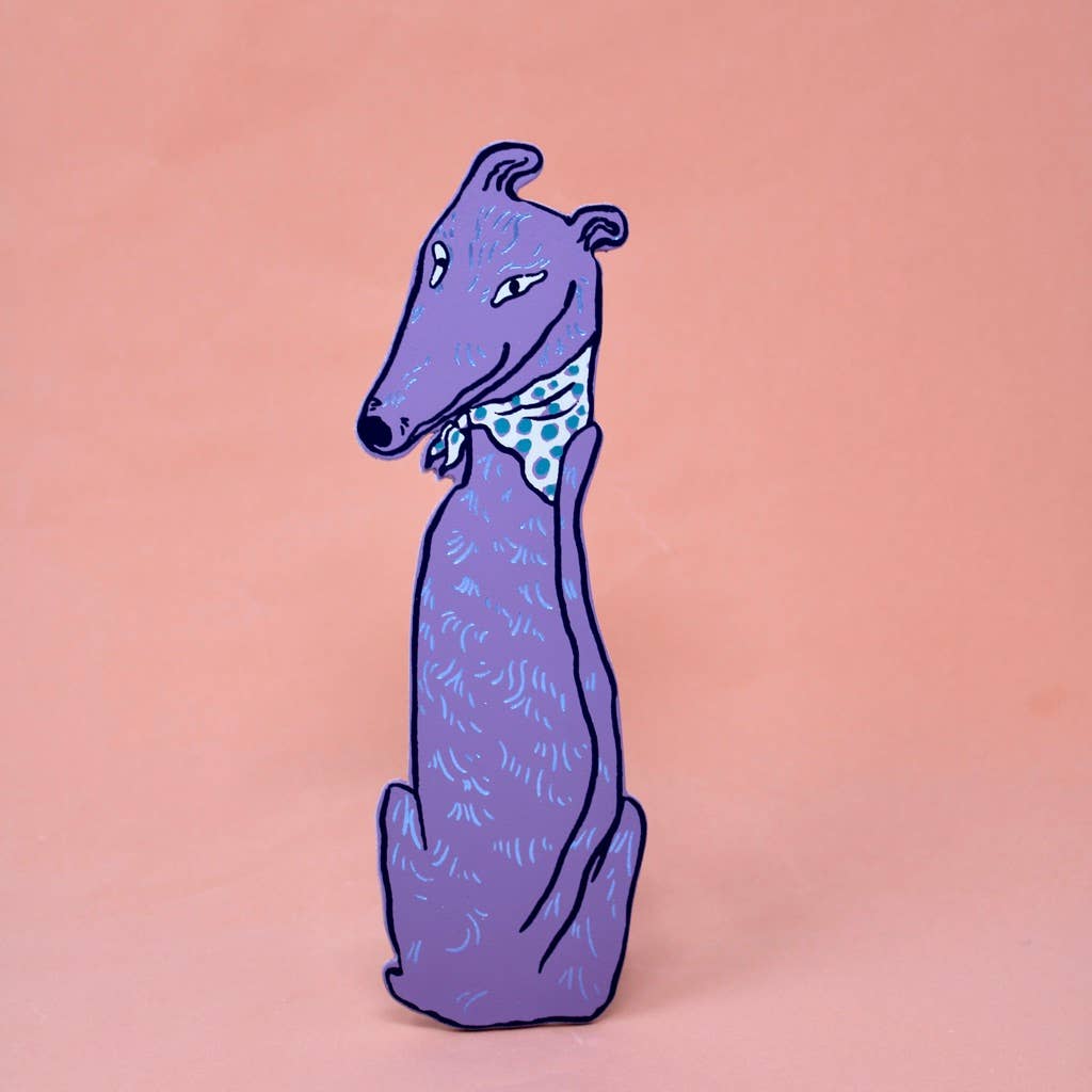 Dog Tails Leather Lilac coloured Bookmark