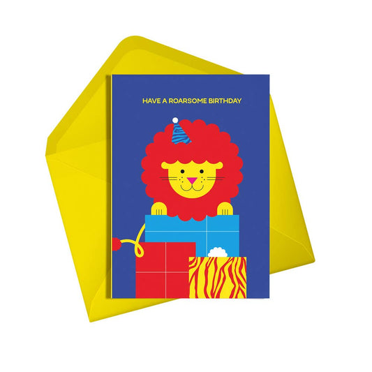 Roarsome Lion Birthday Card