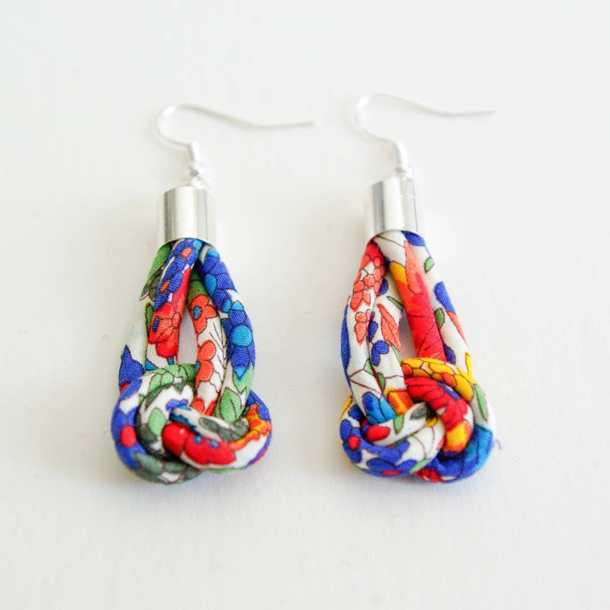 Knot Drop Earrings - Meadow Flowers