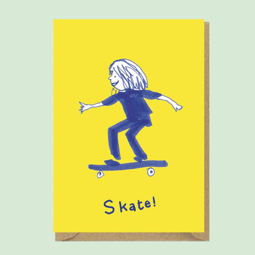 Skateboard greetings card